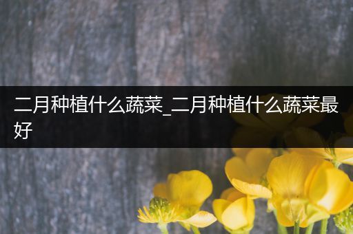 二月种植什么蔬菜_二月种植什么蔬菜最好